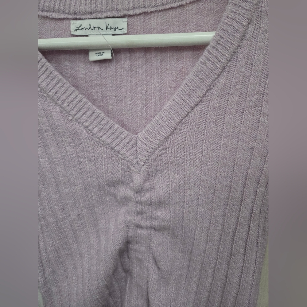 Lavender Ribbed Knit Sweater - Picture 6 of 6